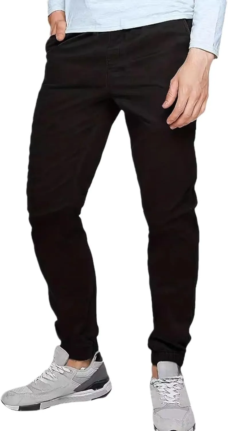 Pants for Men Casual Slim Fit Lightweight Sweatpant Tether Leg Straight Comfy Fall Trousers Dress Slacks with Pockets