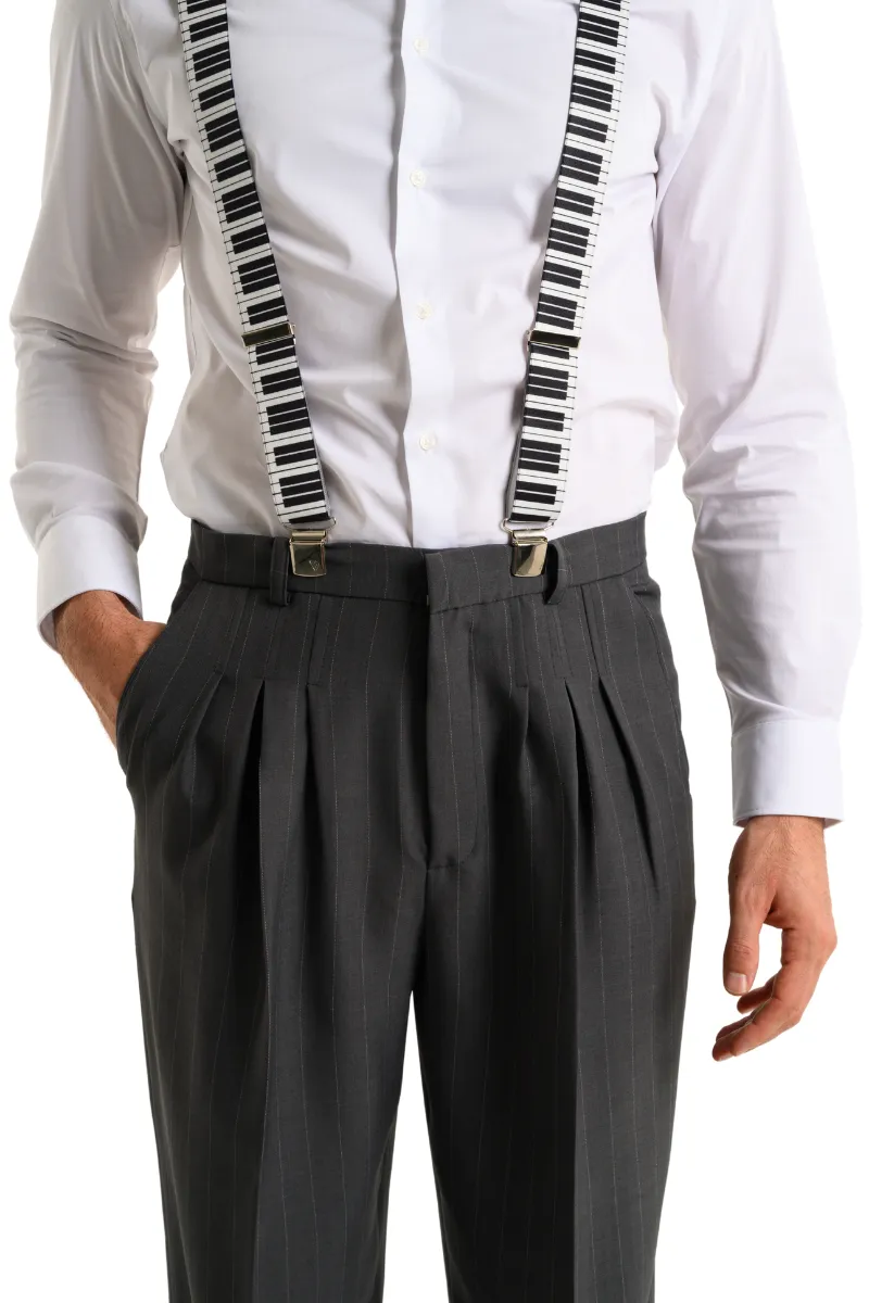 Piano Keys Men's Adjustable Suspenders