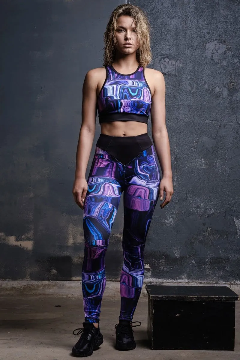 Purple Liquid Workout Leggings