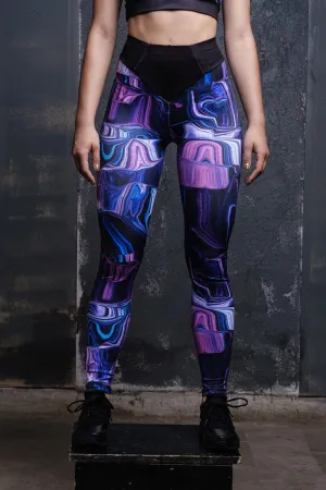 Purple Liquid Workout Leggings