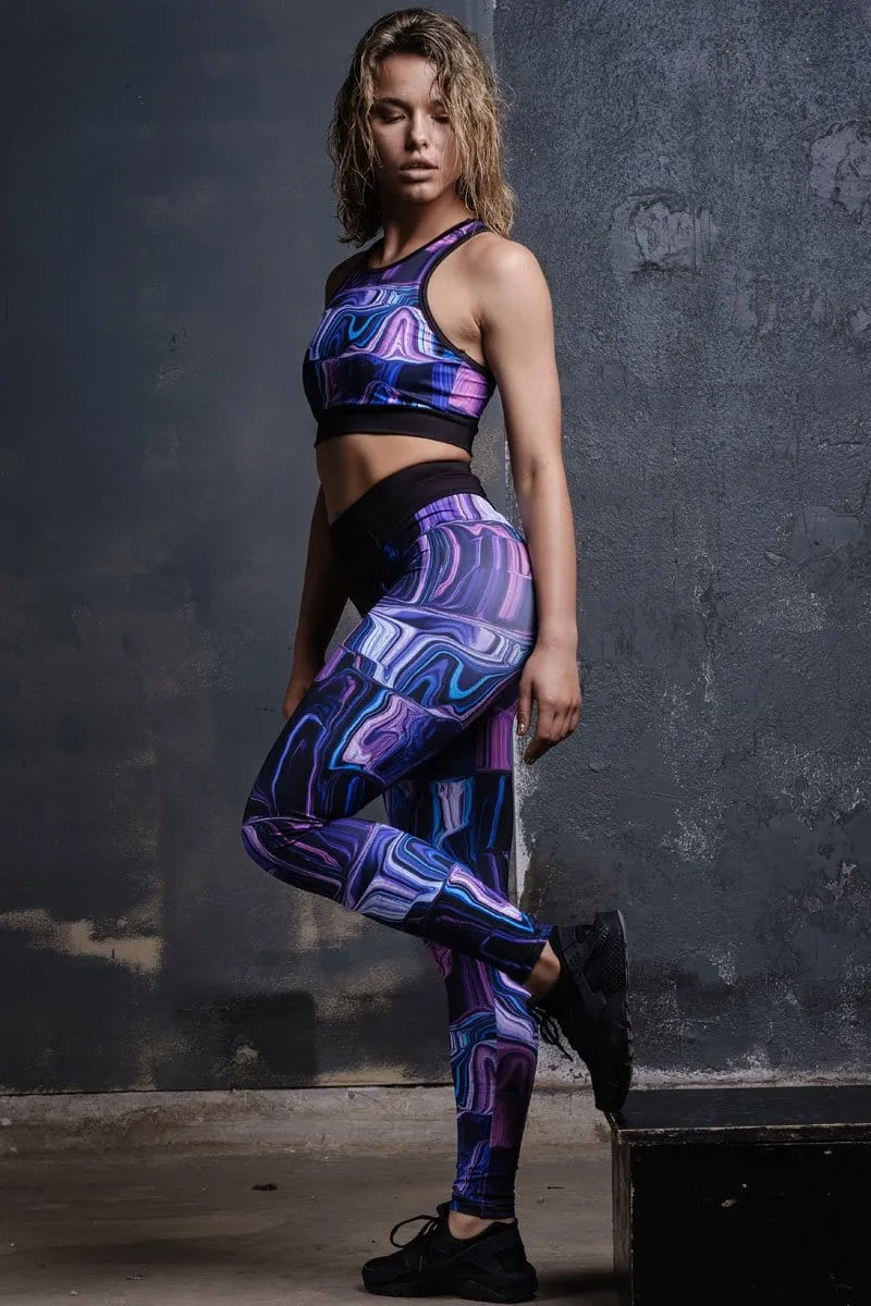 Purple Liquid Workout Leggings