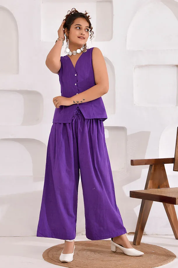 Purple Waistcoat Co-Ord Set