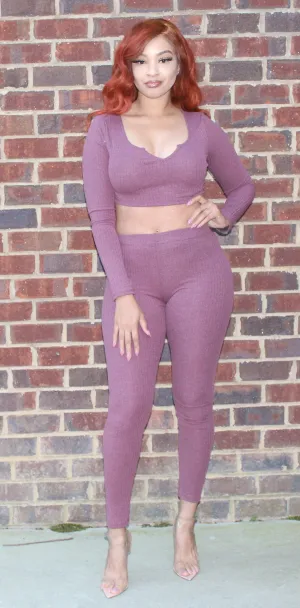Rib Crop Two Piece