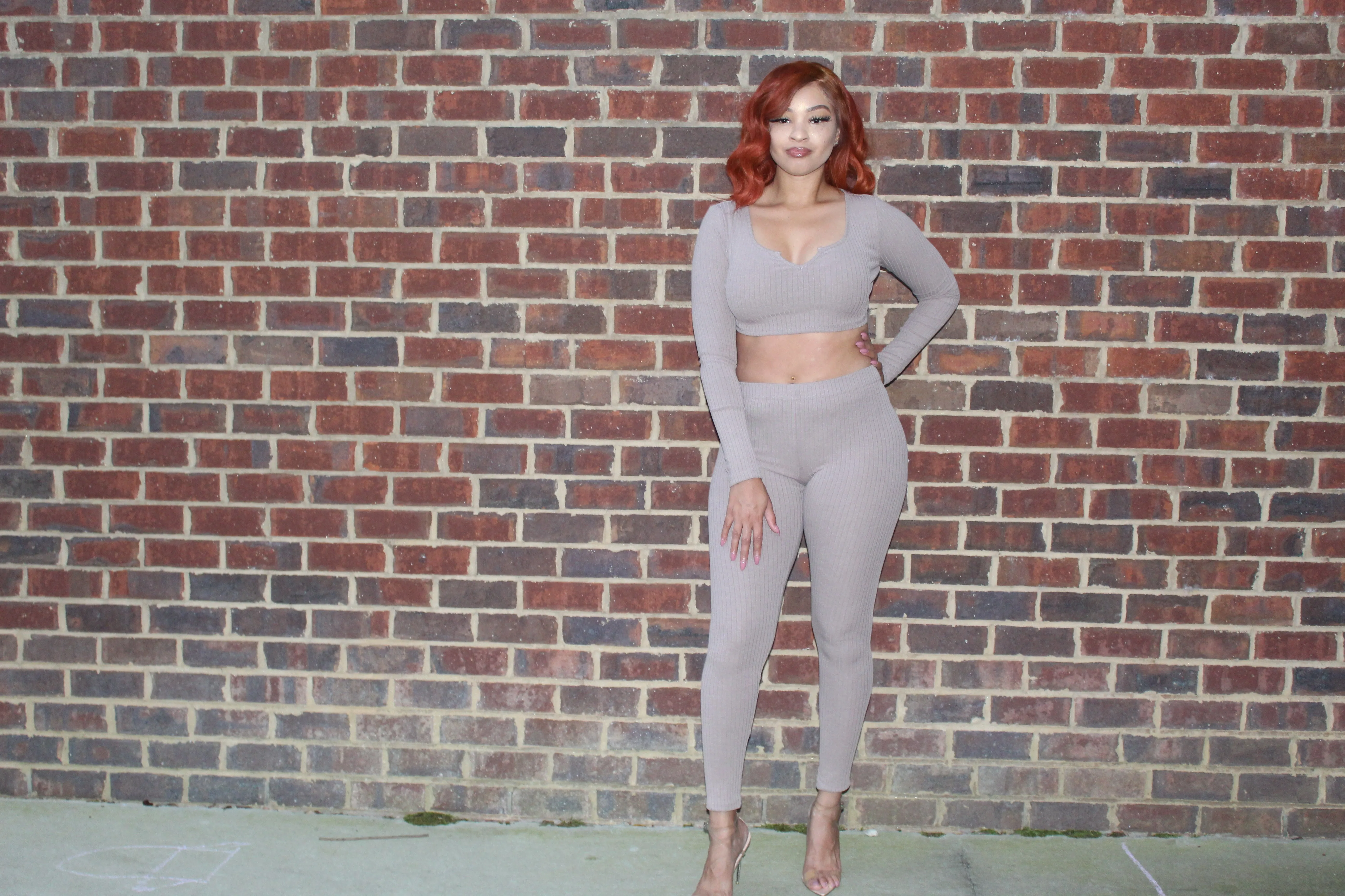 Rib Crop Two Piece