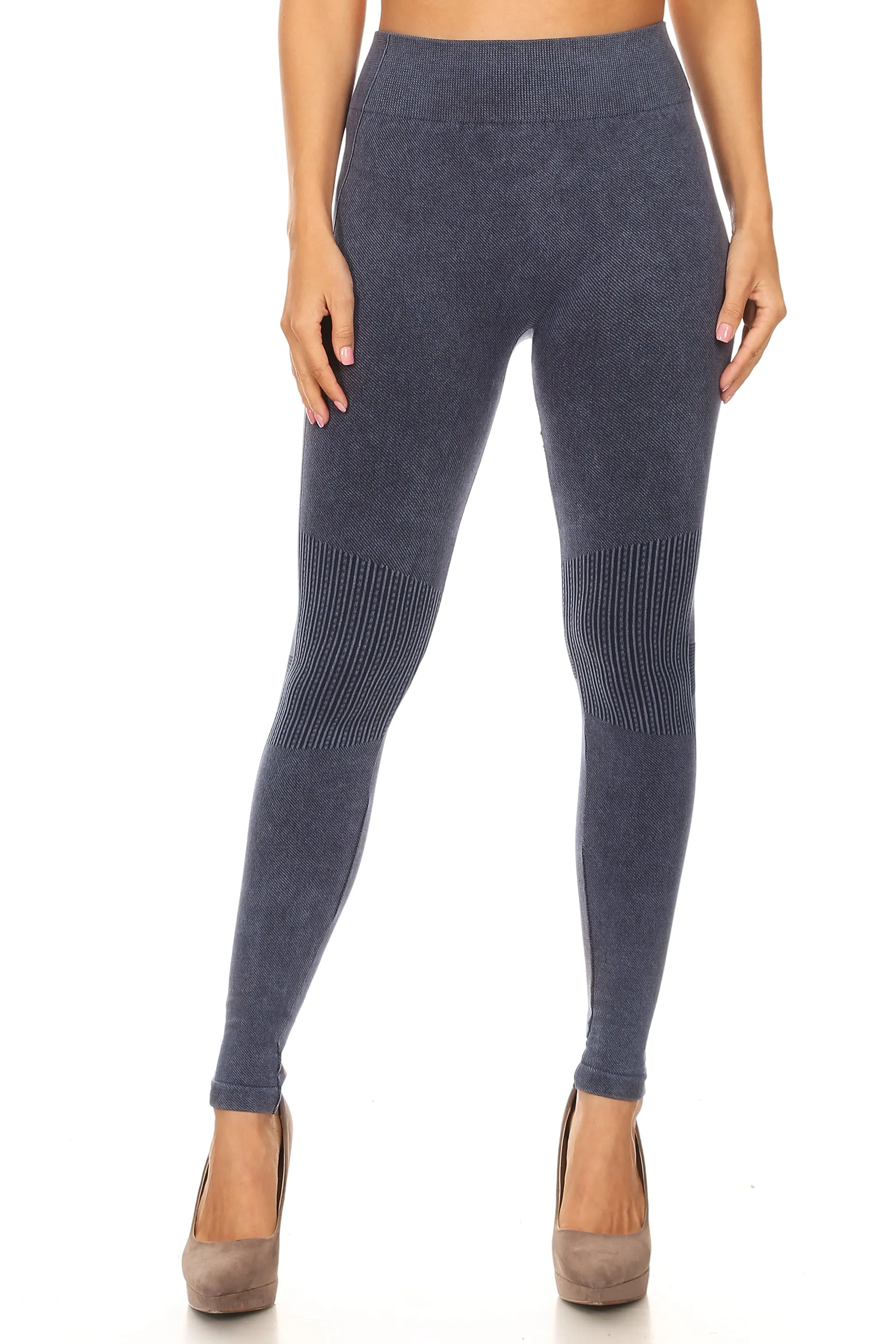 Ride On Vintage Wash Moto Leggings