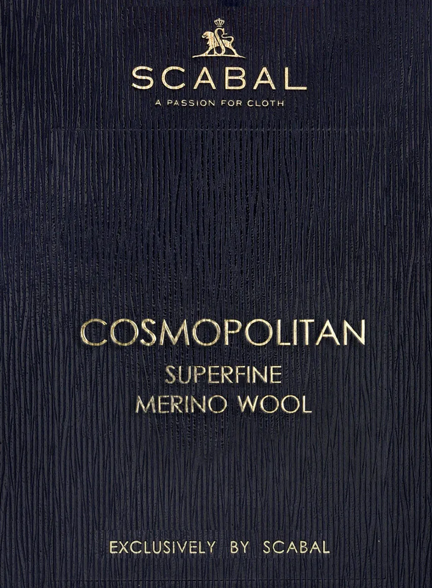 Scabal Cosmopolitan Glen Gray Wool Pants