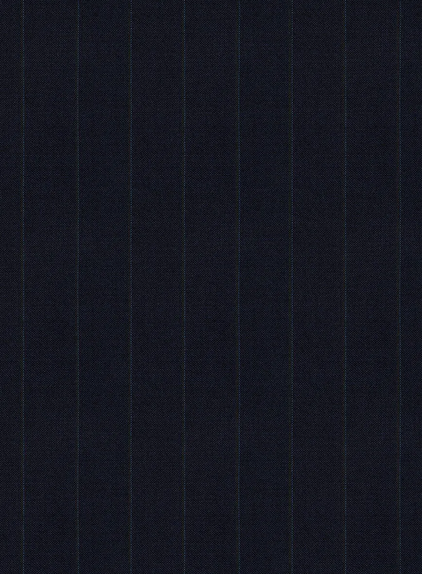 Scabal Cosmopolitan Stripe Blue Wool Pants