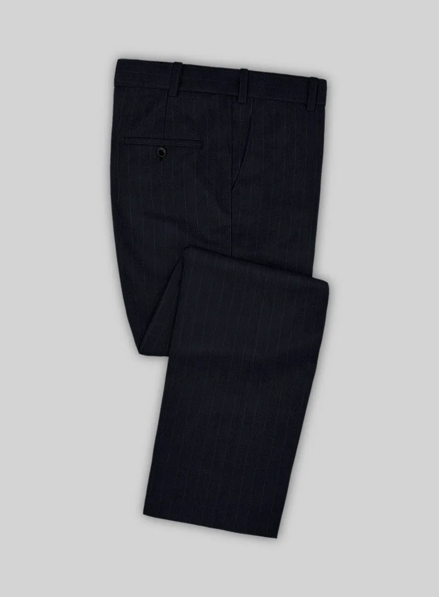 Scabal Cosmopolitan Stripe Blue Wool Pants
