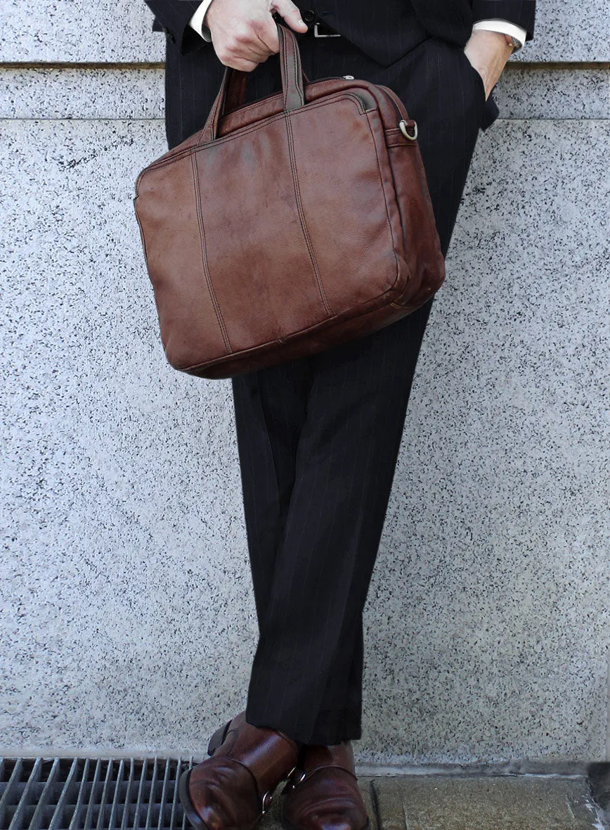 Scabal Cosmopolitan Stripe Blue Wool Pants