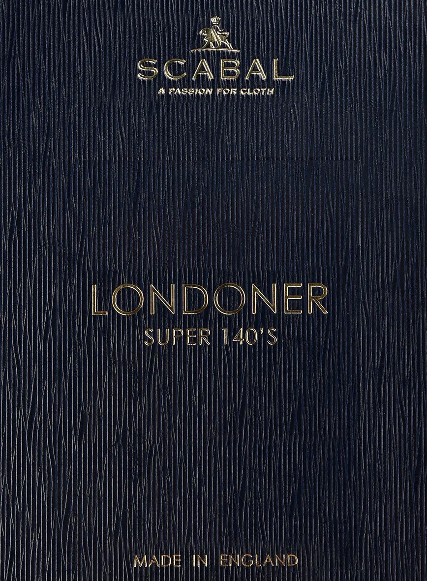 Scabal Londoner Glen Blue Wool Pants