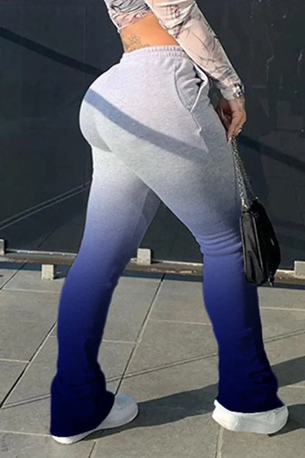 Sexy Gradual Change Pants Skinny Trousers