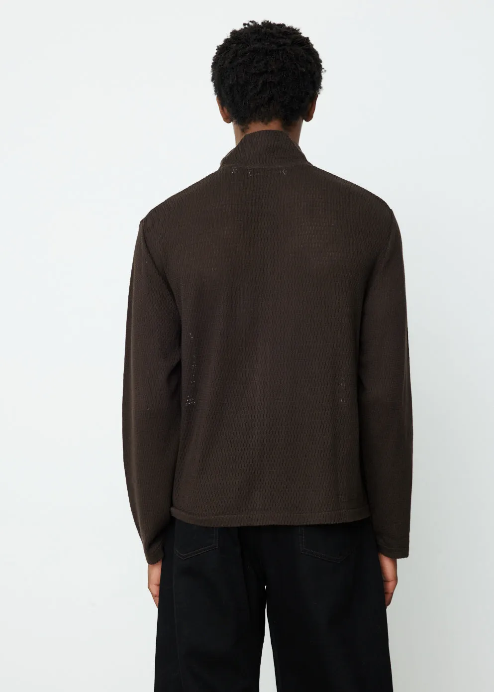 Shrunken Full Zip Polo