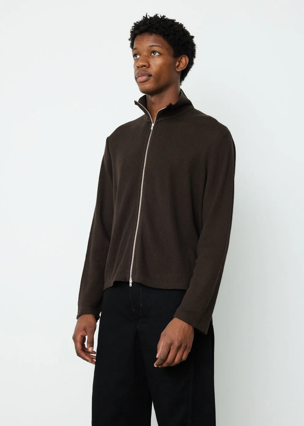 Shrunken Full Zip Polo