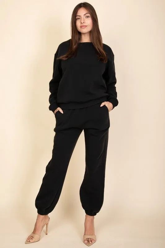 Side Pocket Drawstring Waist Sweatpants