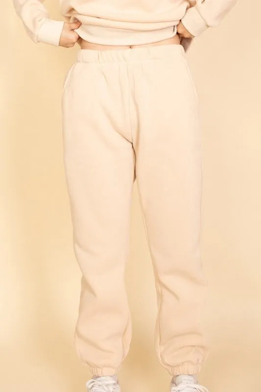 Side Pocket Drawstring Waist Sweatpants