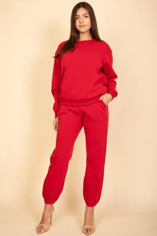 Side Pocket Drawstring Waist Sweatpants