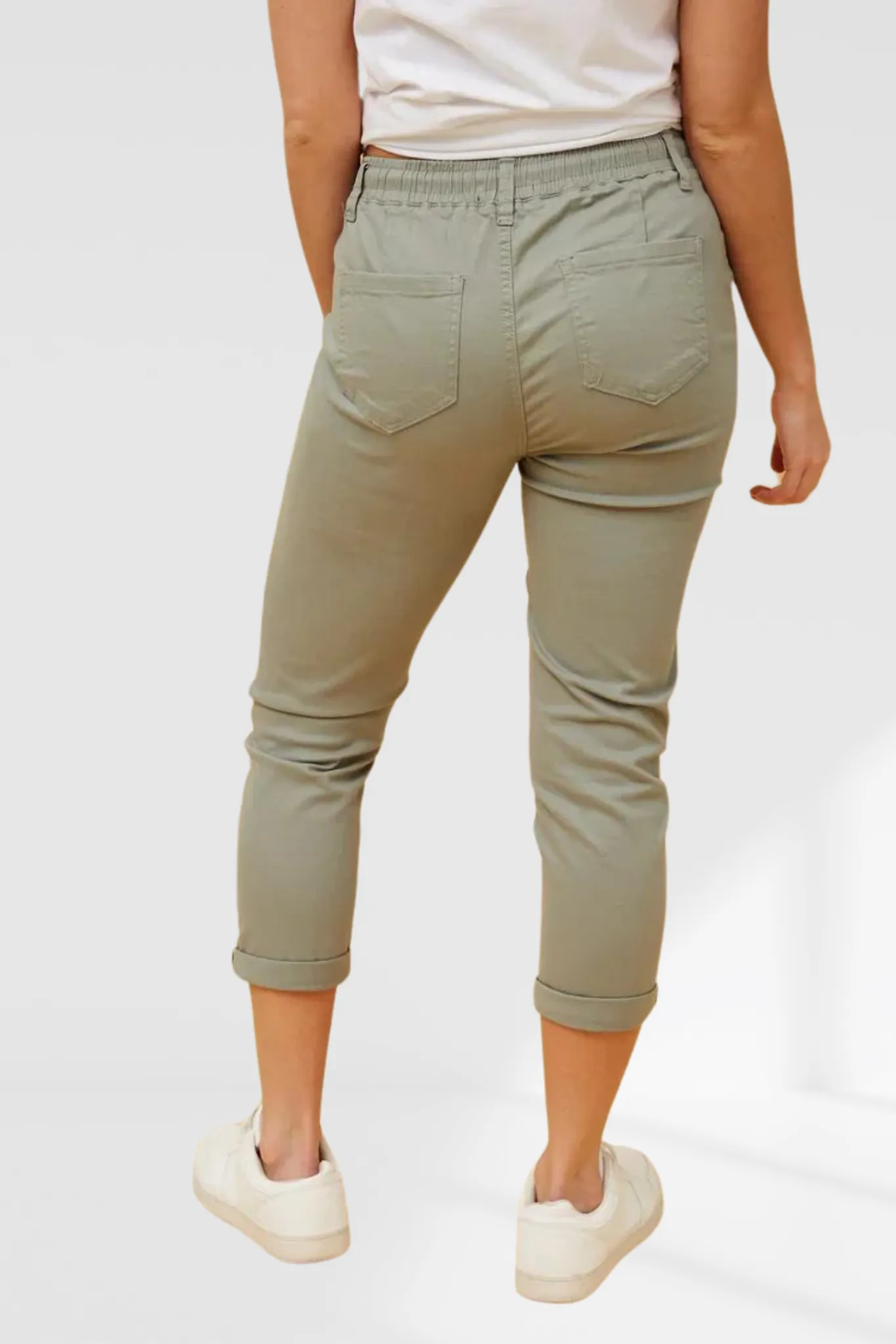 Siena front tie joggers - Sage