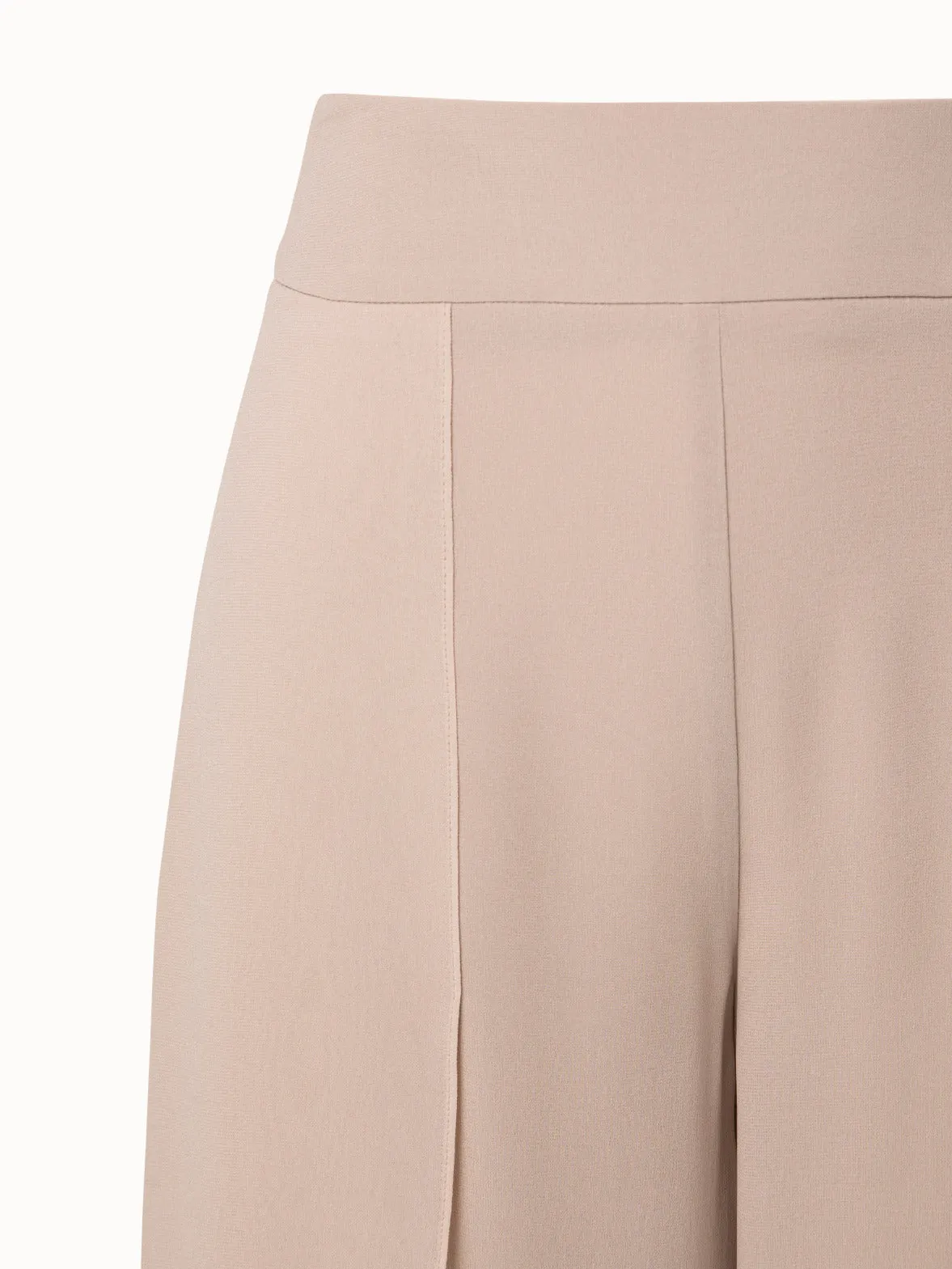 Silk Georgette Wide Leg Pants with Front Leg Slits