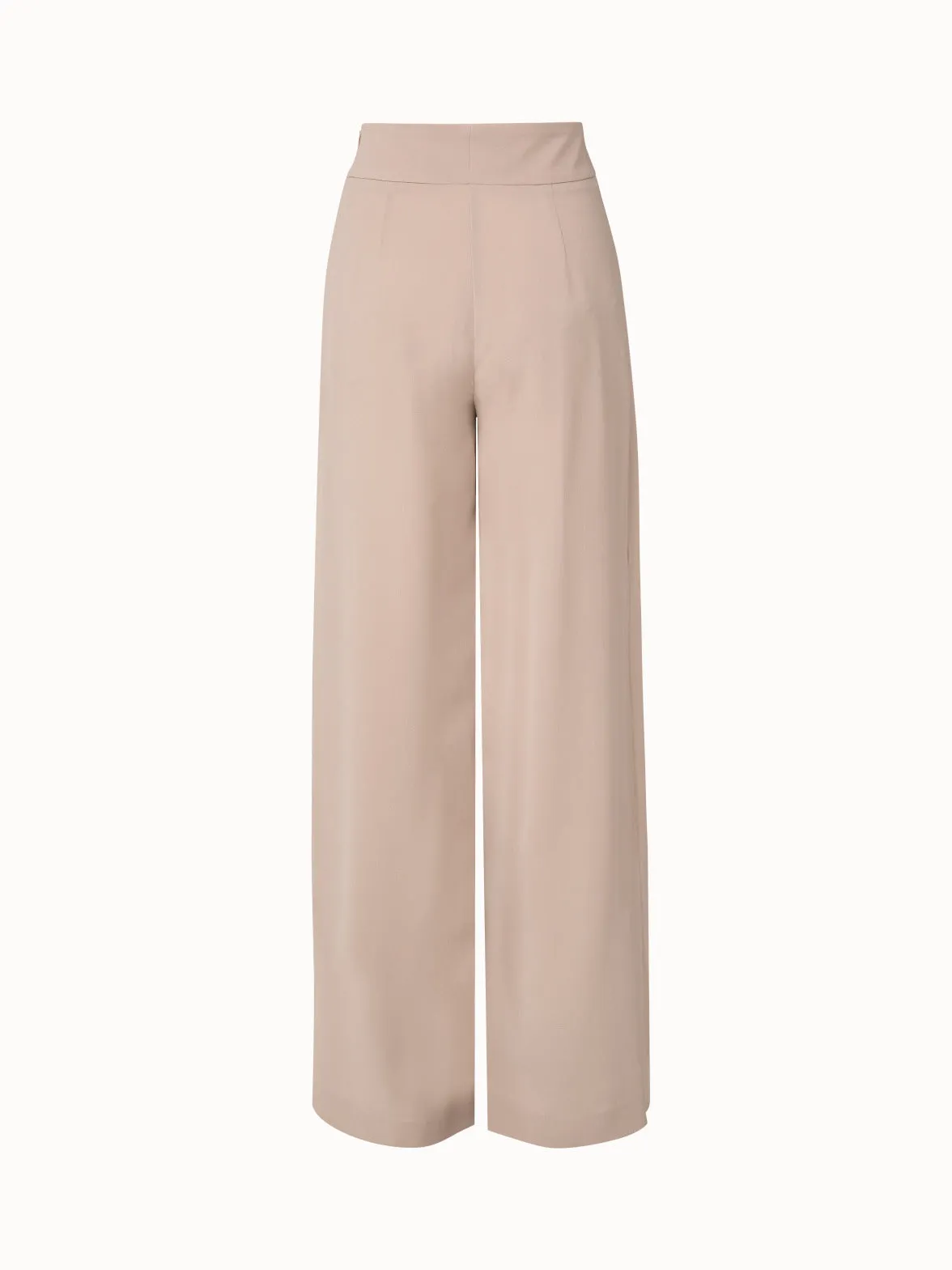 Silk Georgette Wide Leg Pants with Front Leg Slits
