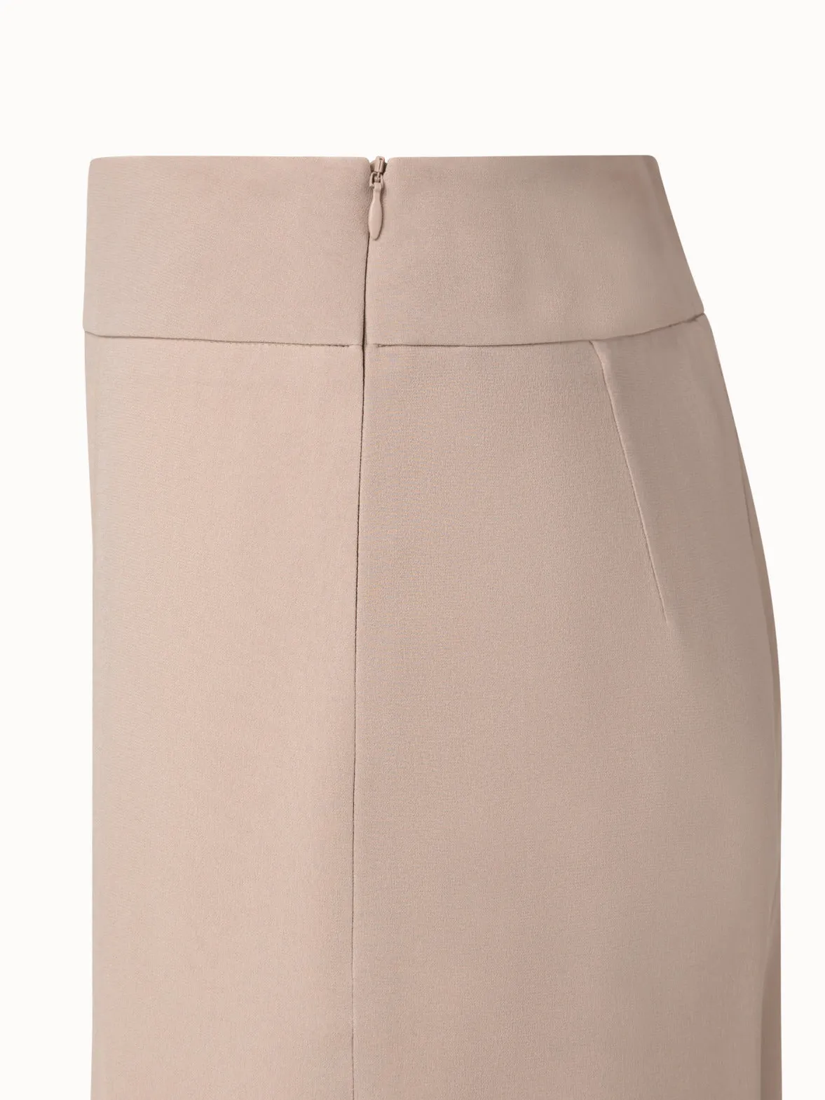 Silk Georgette Wide Leg Pants with Front Leg Slits