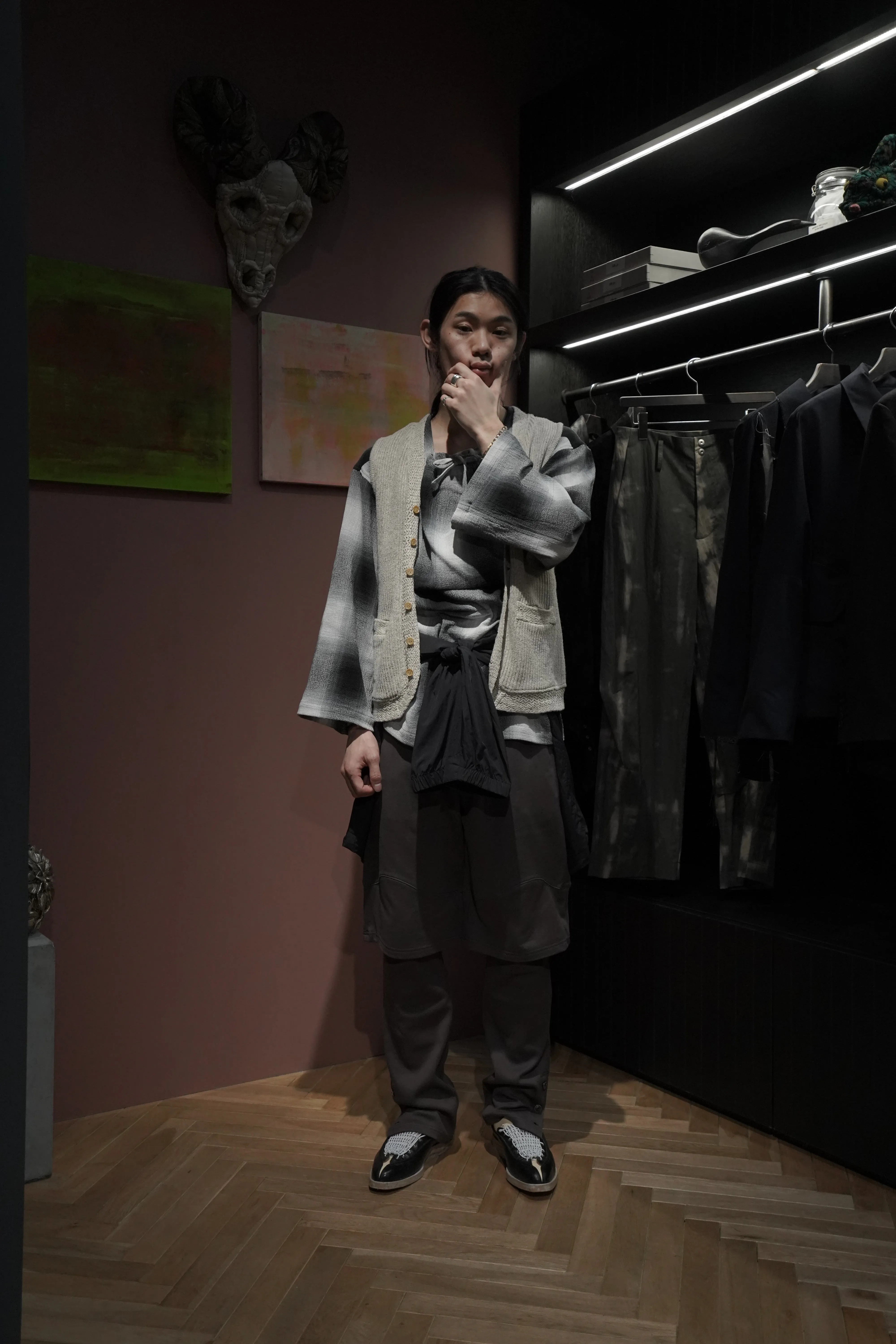 STEAF TREKKING SWEAT PANTS (TAUPE CHARCOAL)