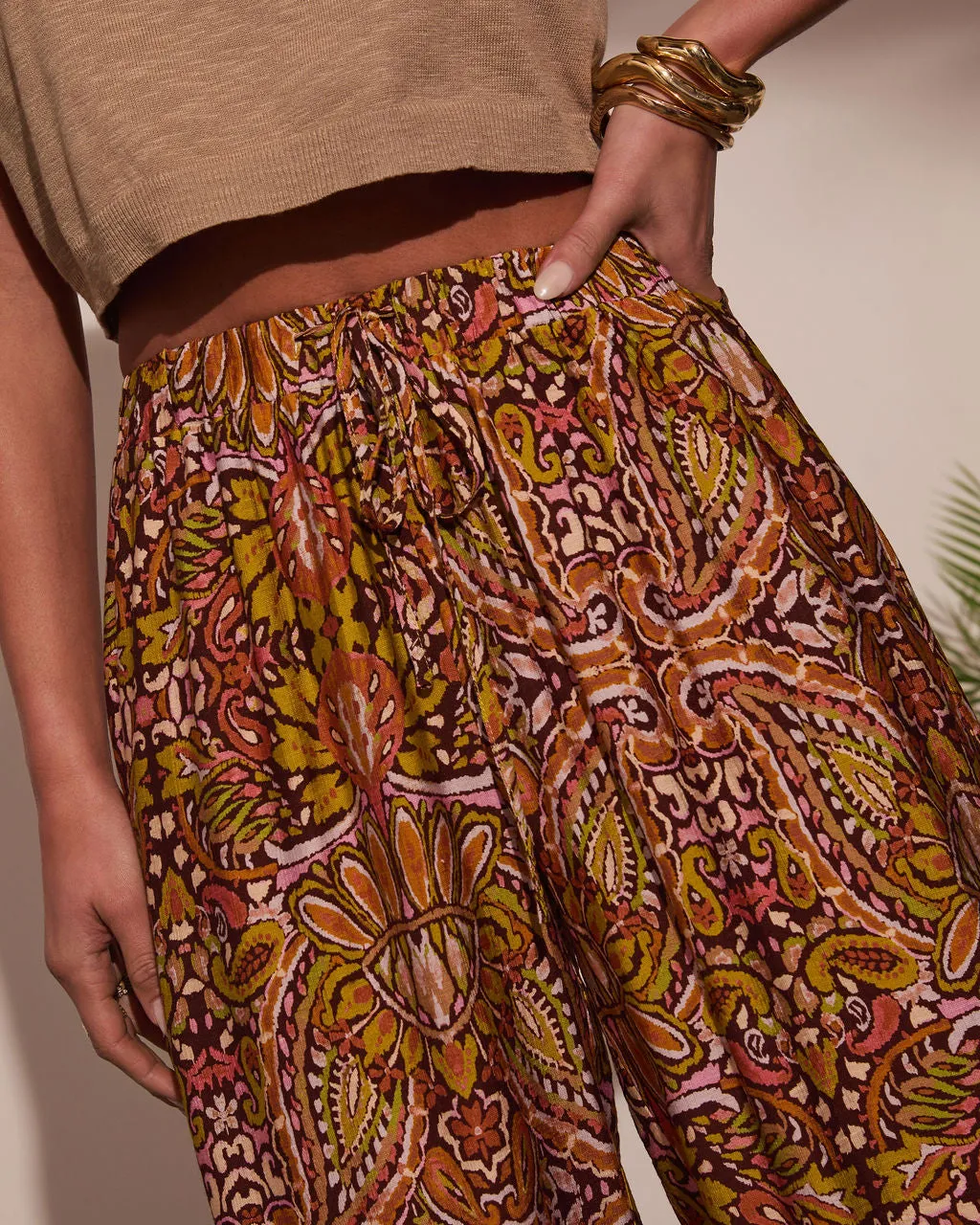 Sun Kissed Paisley Print Pants