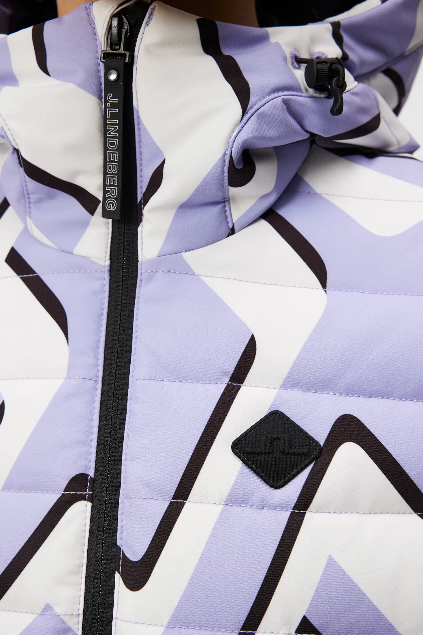 W Thermic Down Jacket printed / Bridge Wave Sweet Lavender