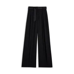 Women Wmt-Eliziie-Wide Leg Trouser With Pleat Detail - Black