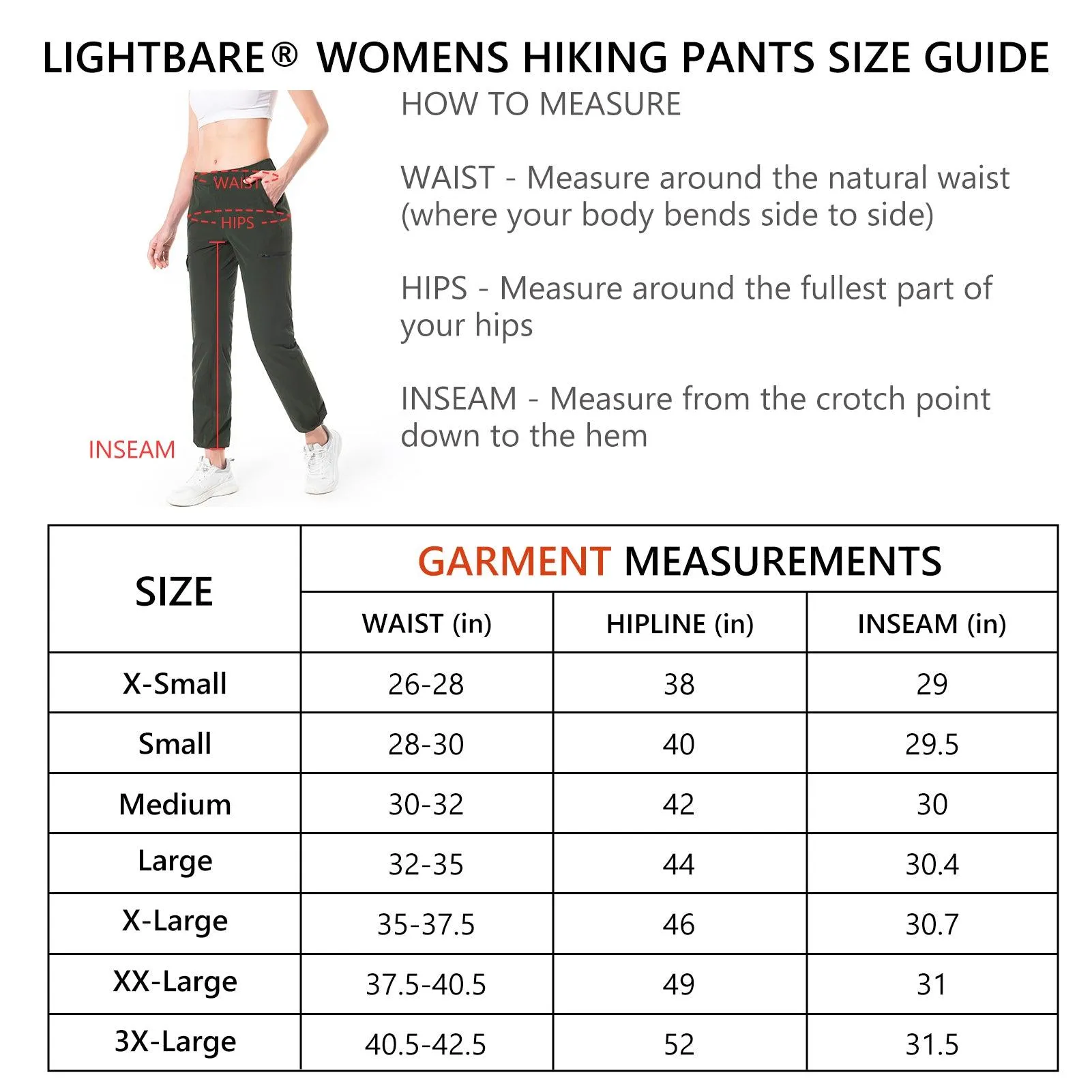 Women's Lightweight Cargo Hiking Pants LB11W