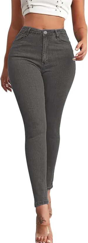 Women's Stretchy Skinny Jeans High Waisted Slim-Fit Butt Lifting Jeggings Sexy Comfy Plus Size Long Denim Pencil Pant